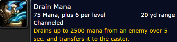 Drain Mana Tooltip