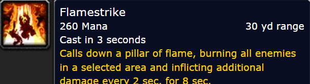 Flame Strike Tooltip