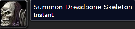 Summon Dreadbone Skeleton Tooltip